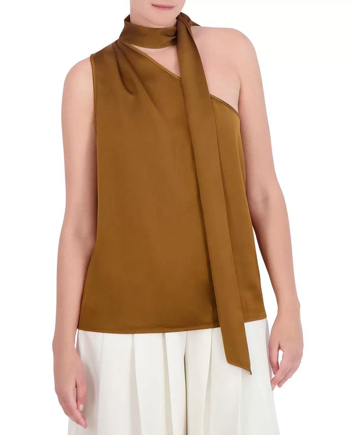 BCBGMAXAZRIA Asymmetric Blouse With Lazo Best