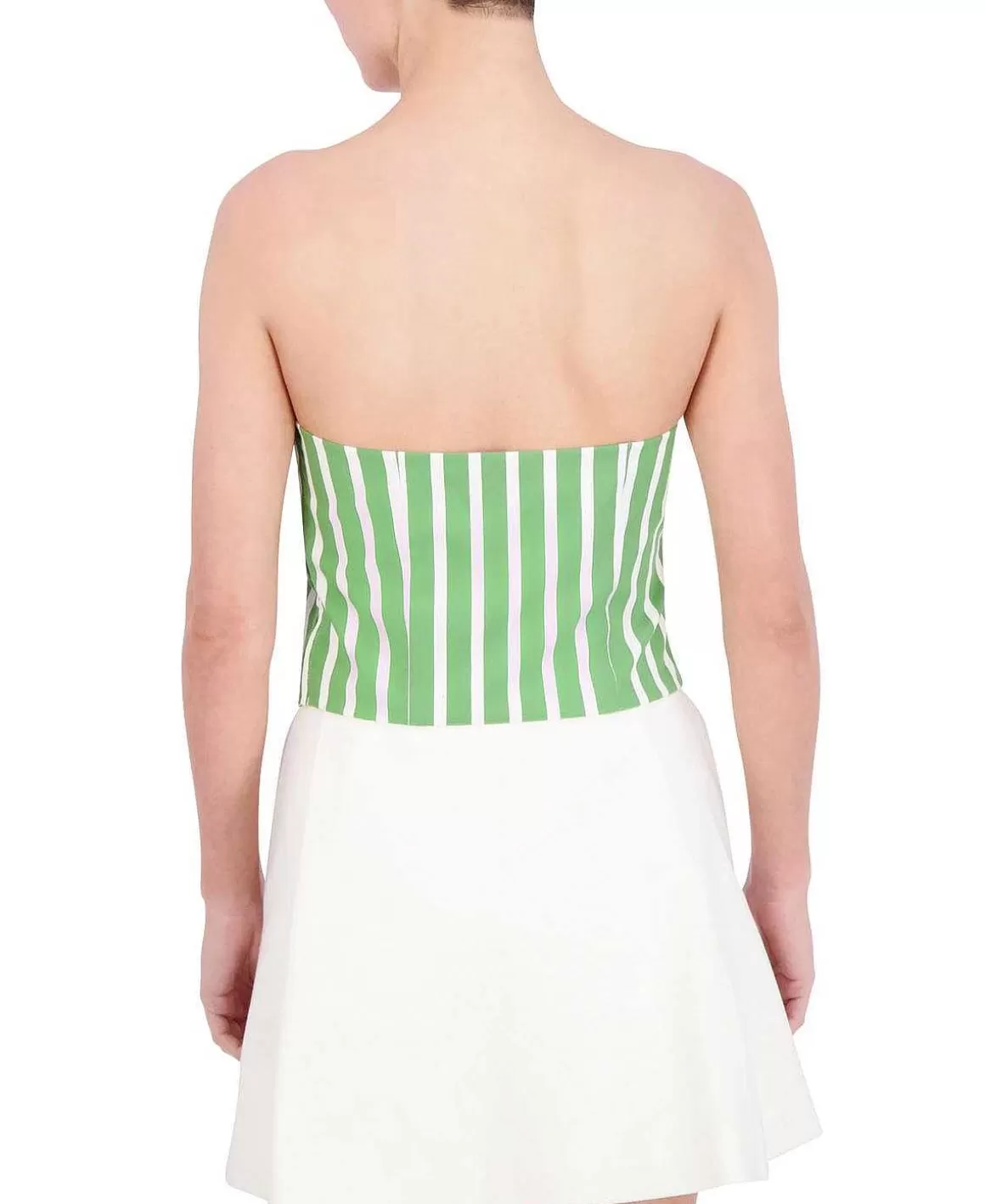 BCBGMAXAZRIA Asymmetric Crop Top With Wrapping Effect With Pliegues Outlet