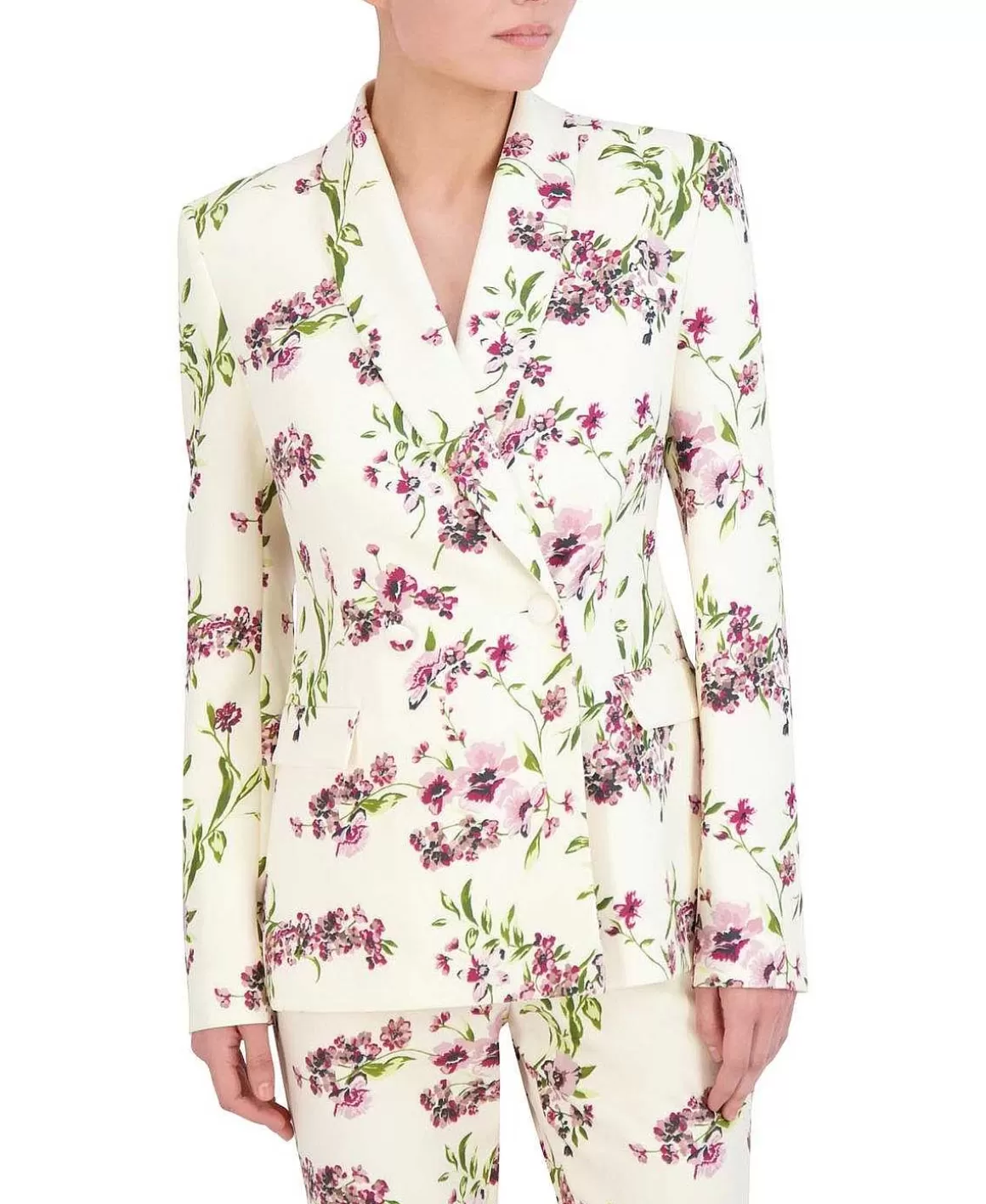 BCBGMAXAZRIA Blazer With Floral Solapa Outlet