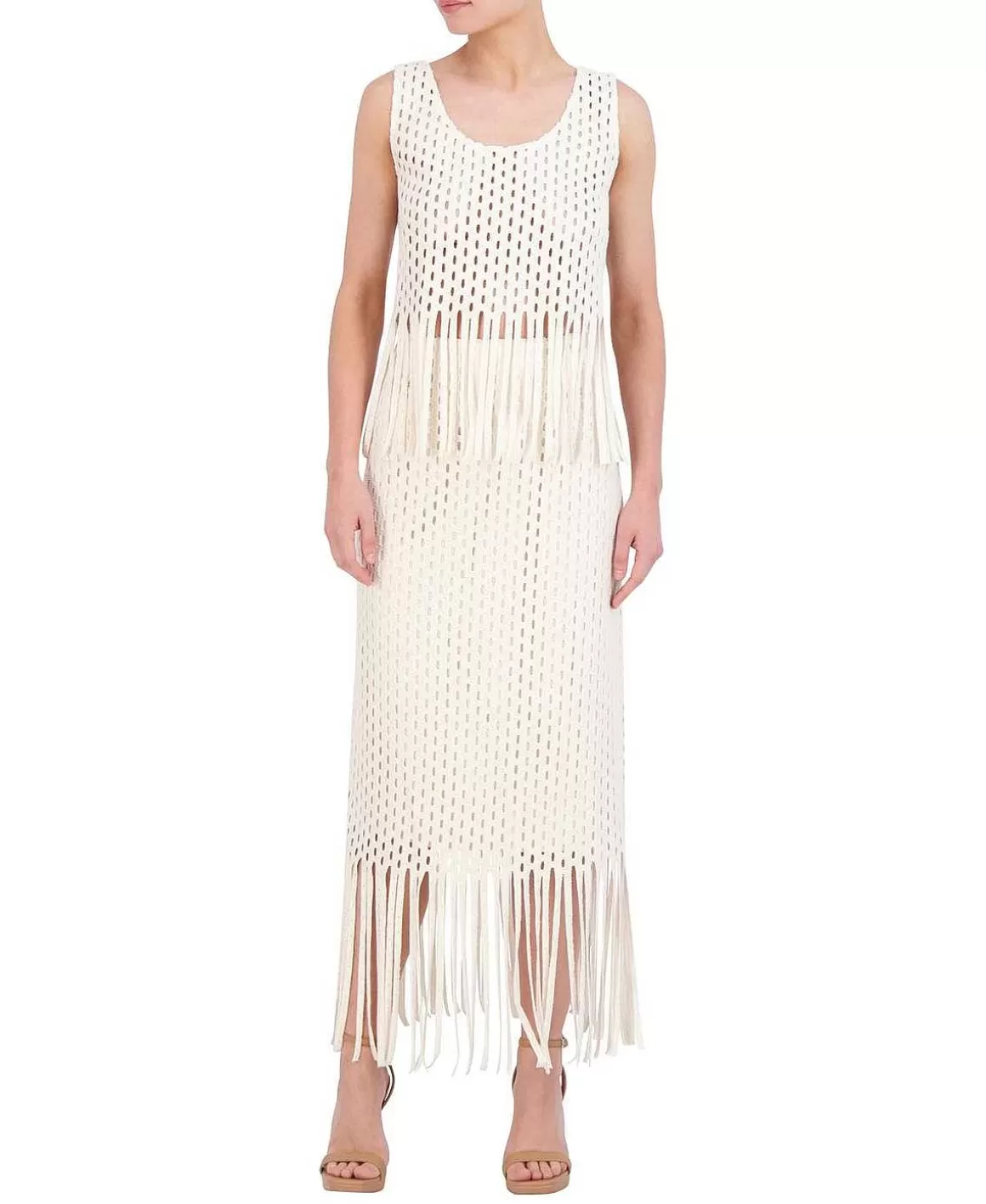 BCBGMAXAZRIA Crochet Midi Falla With Flecks Cheap