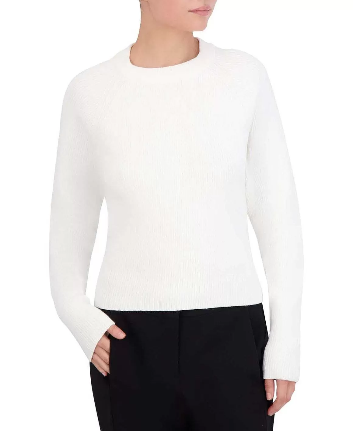 BCBGMAXAZRIA Espalda Descubierta Cotton Sweater Hot