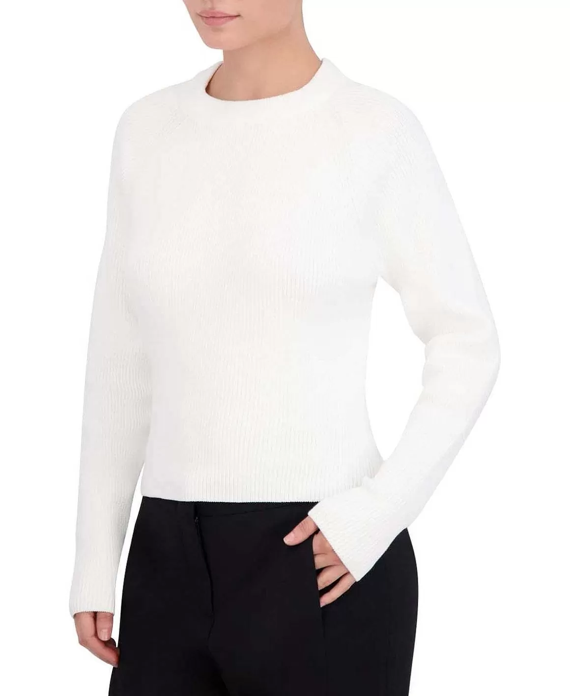 BCBGMAXAZRIA Espalda Descubierta Cotton Sweater Hot