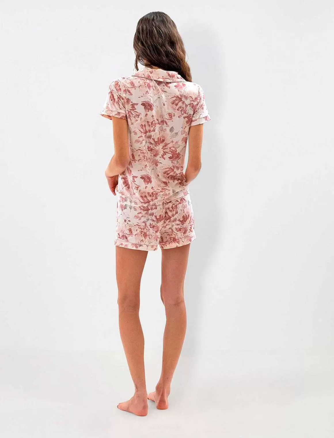 BCBGMAXAZRIA Floral Print Cut Pajama Set Flash Sale