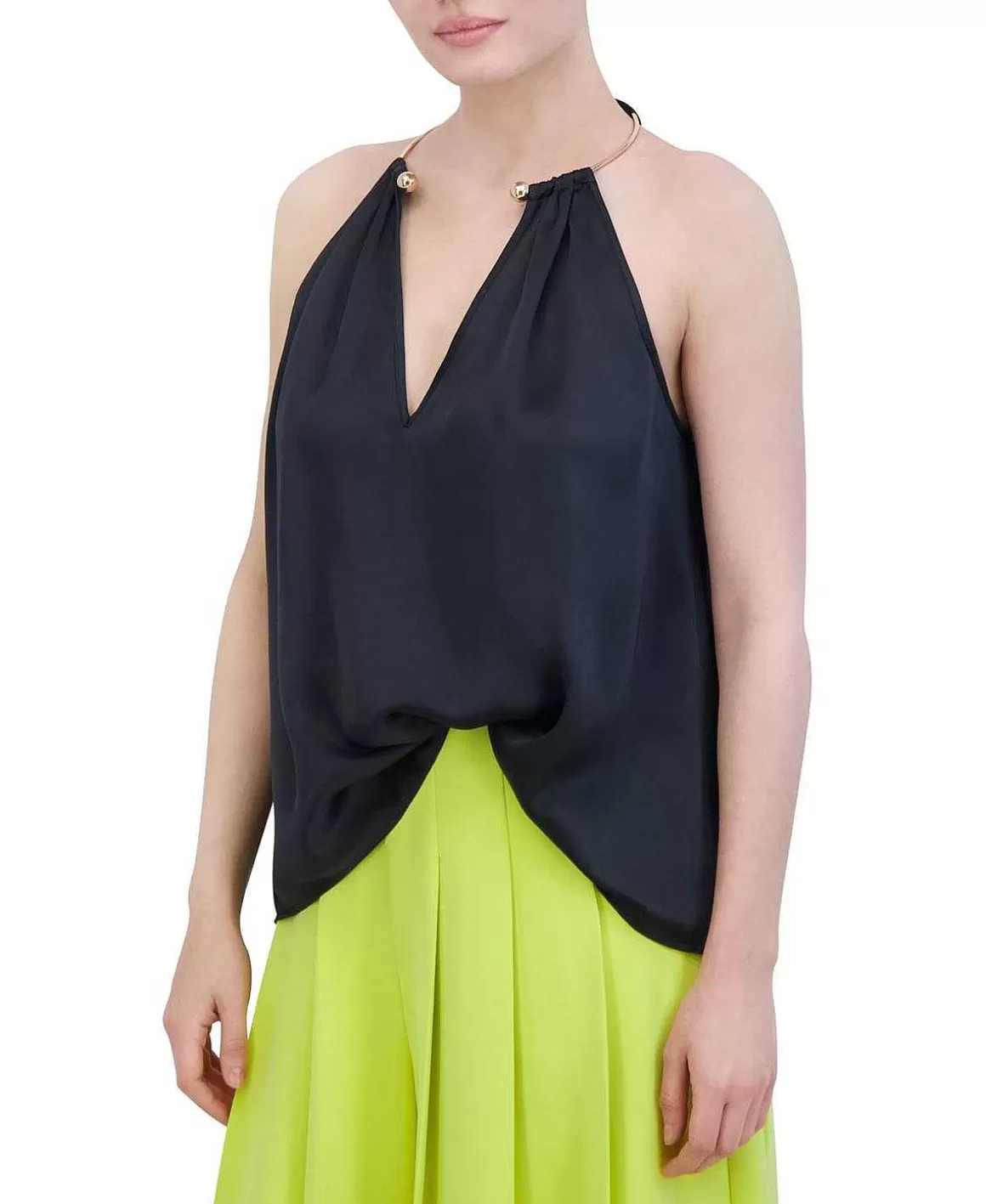 BCBGMAXAZRIA Halter Blouse Best Sale