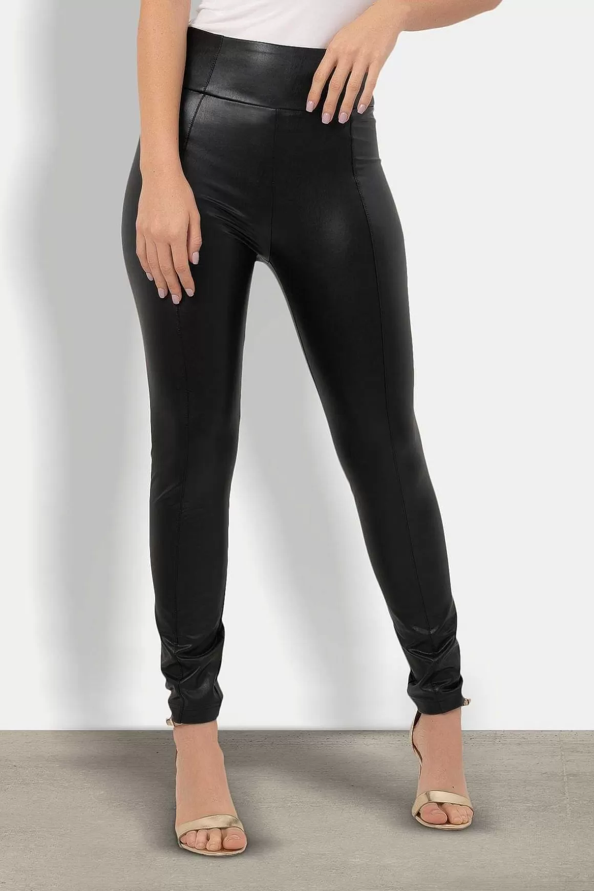 BCBGMAXAZRIA High Waist Leggings Paneles Piel Syntetica Store