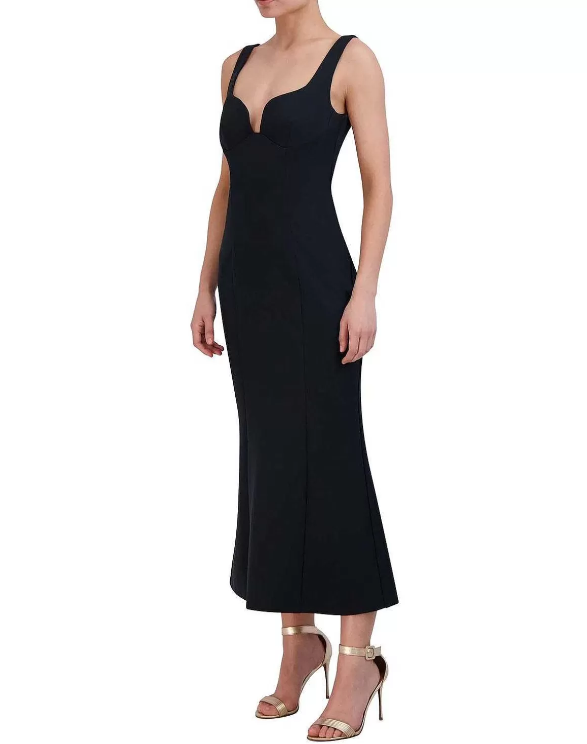 BCBGMAXAZRIA Imperio Corazon Cut Midi Dress Fashion