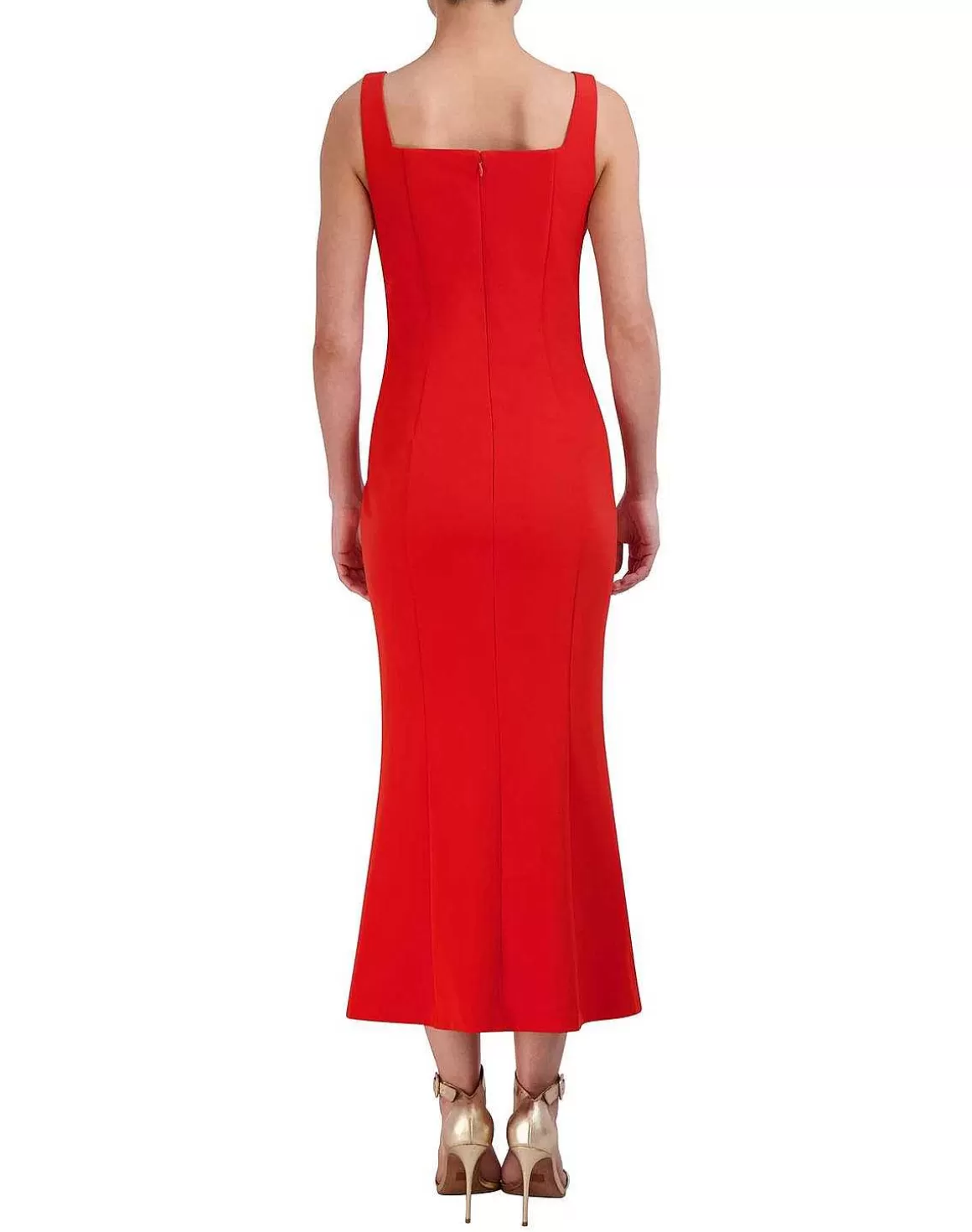 BCBGMAXAZRIA Imperio Corazon Cut Midi Dress Sale