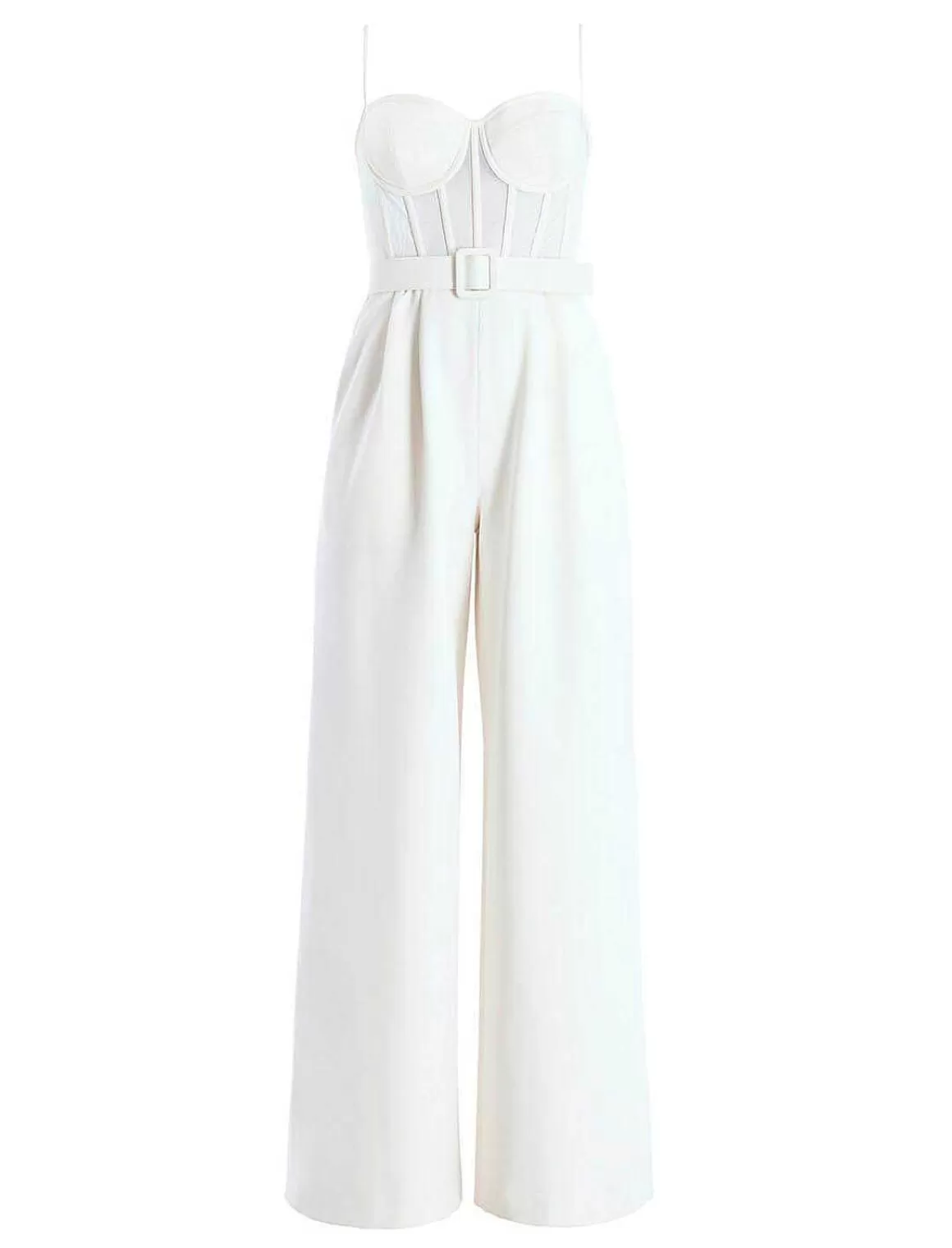 BCBGMAXAZRIA Jumpsuit Bustier Pierna Ancha New