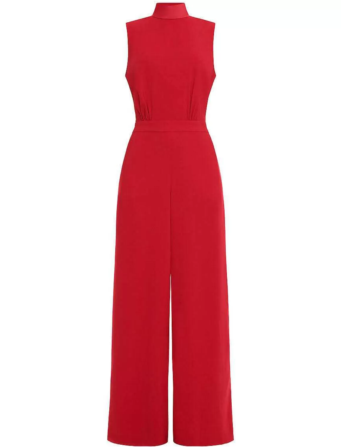 BCBGMAXAZRIA Jumpsuit Cuello Alto Pierna Ancha Con Lazo Cheap