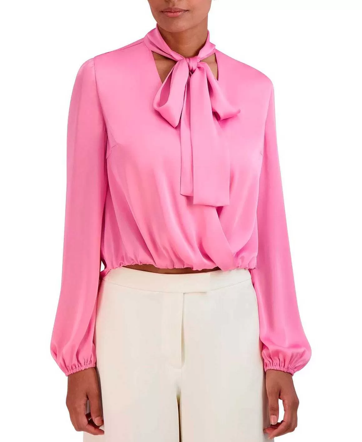 BCBGMAXAZRIA Lazada Satina Blouse With Wide Sleeves Hot