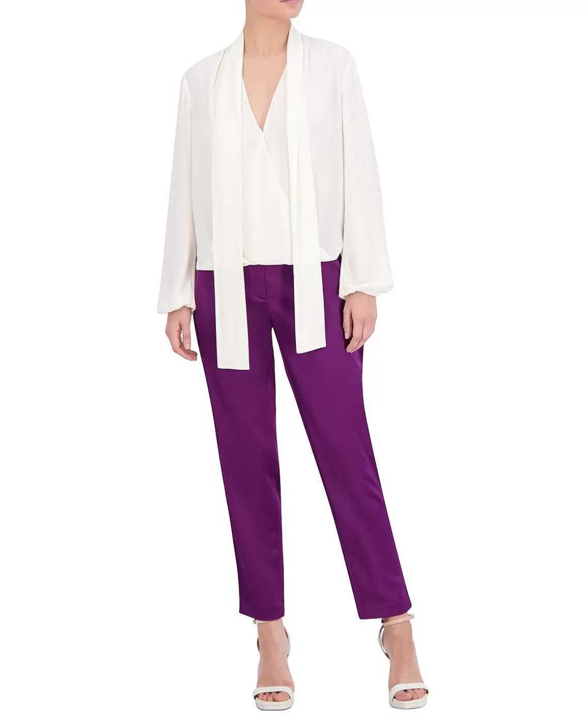 BCBGMAXAZRIA Lazada Satina Blouse With Wide Sleeves Sale