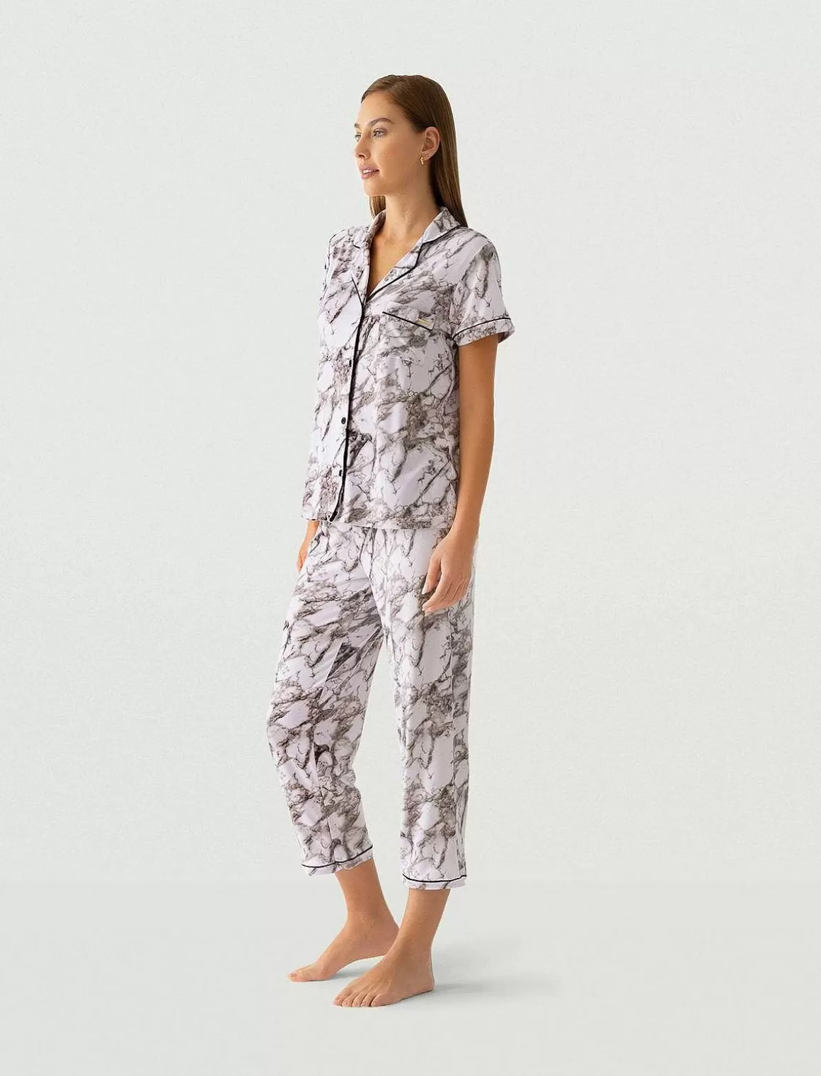 BCBGMAXAZRIA Marmol Shirt And Pantalon Pajama Set Best