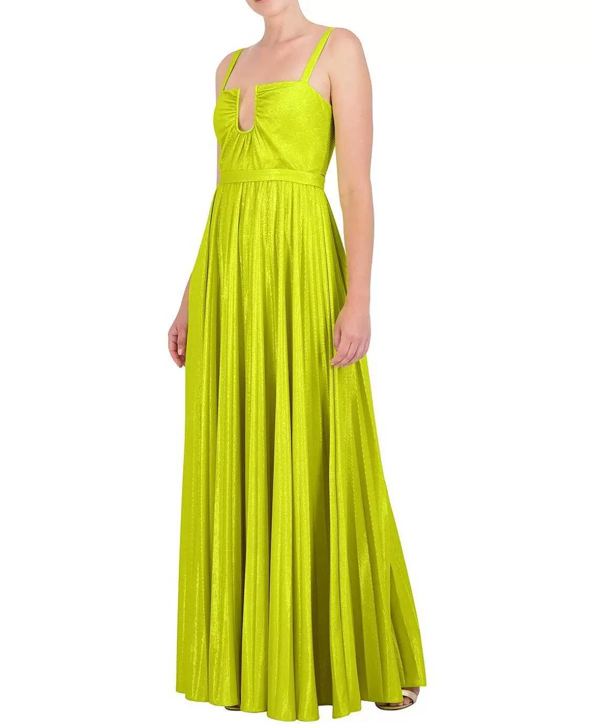 BCBGMAXAZRIA Metallic Pleased Wide Evening Dress Online