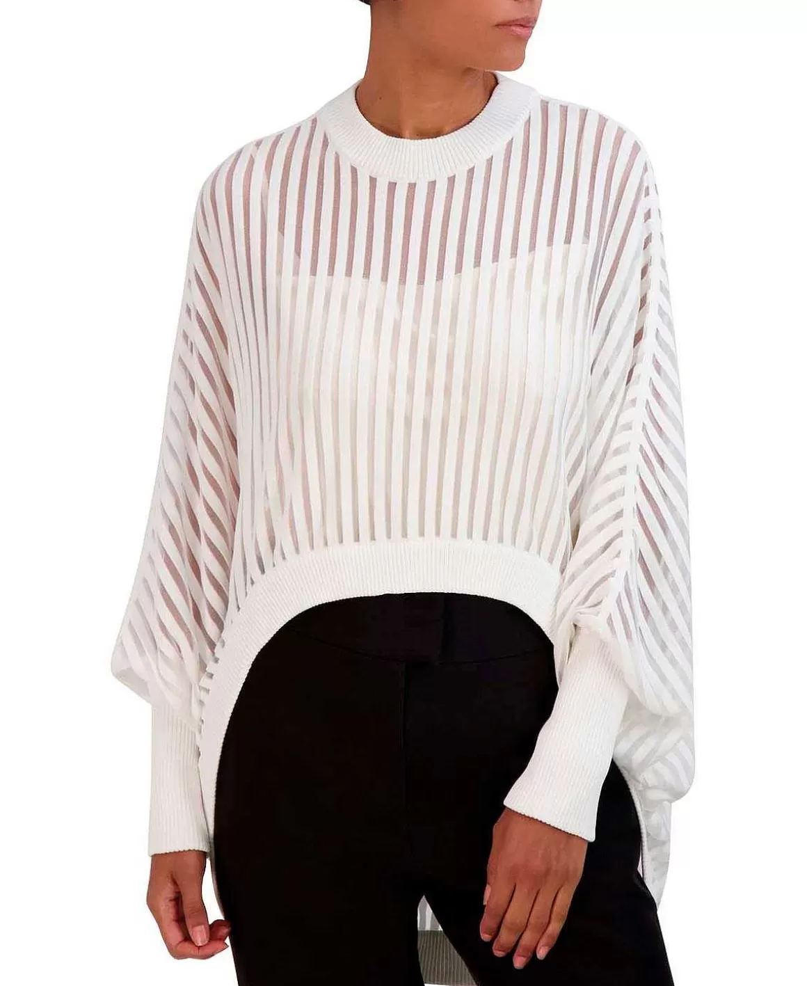 BCBGMAXAZRIA Oversize Rayas Terciopelo Sweater Shop