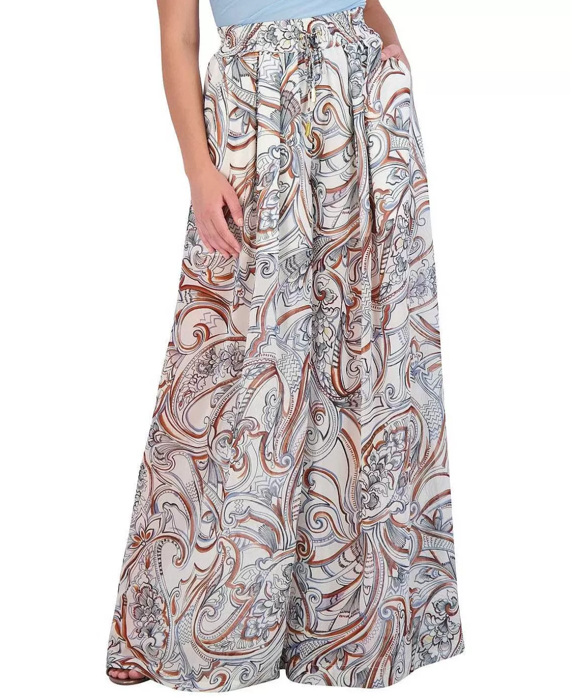 BCBGMAXAZRIA Paisley Pierna Ancha Printed Pants Discount