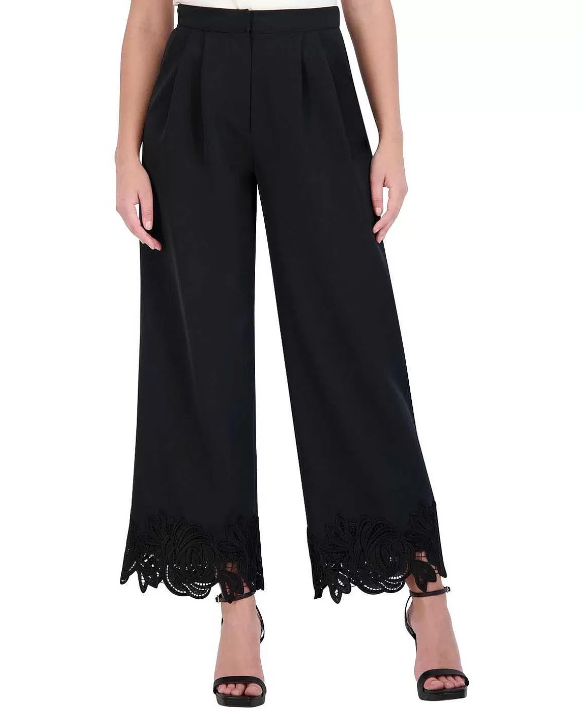 BCBGMAXAZRIA Pantalon Pierna Ancha Encaje Sale