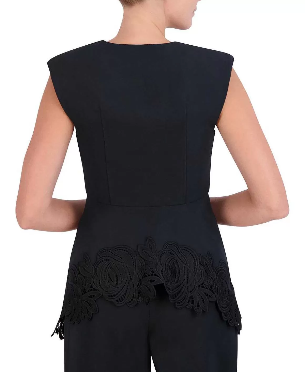 BCBGMAXAZRIA Peplum Chaleco Encaje Cheap