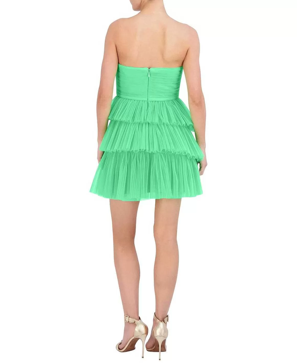 BCBGMAXAZRIA Pleated Tul Short Dress Online