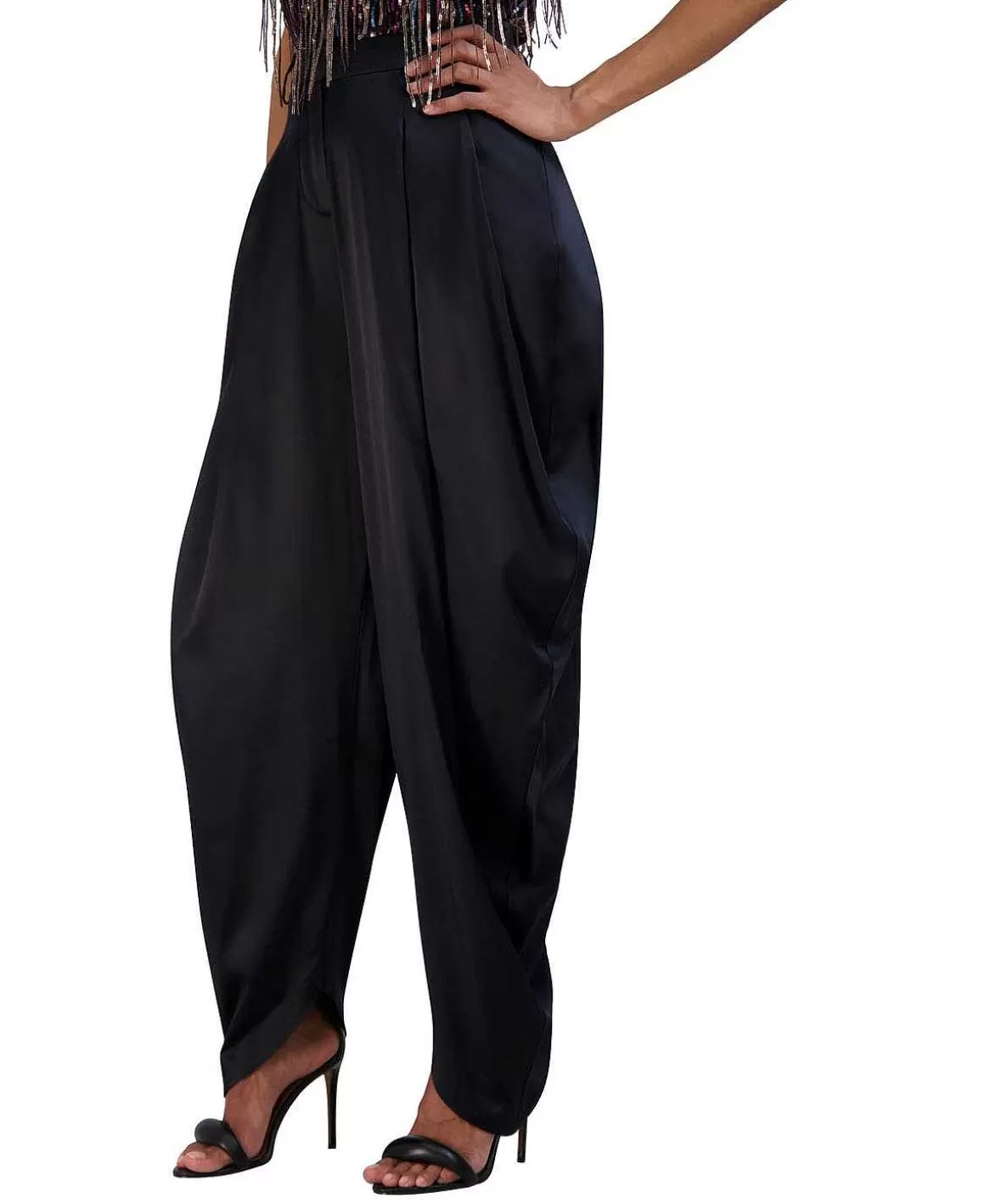 BCBGMAXAZRIA Satin Harem Pants Fashion