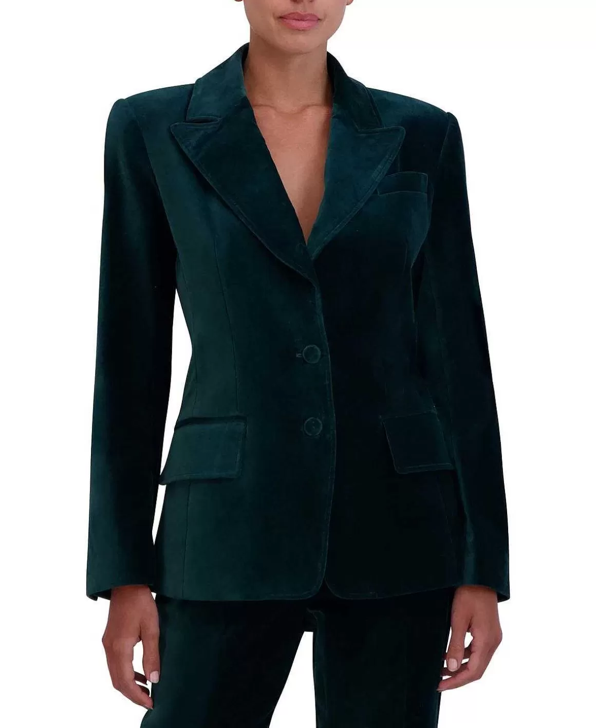 BCBGMAXAZRIA Solapa Ancha Terciopelo Blazer Online