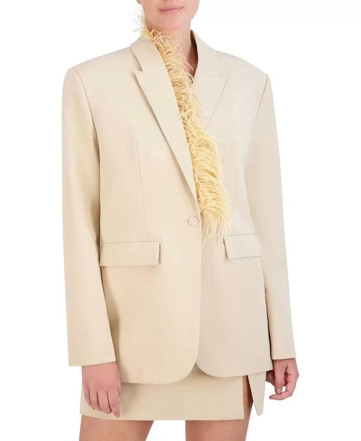 BCBGMAXAZRIA Straight Blazer With Solapa Best