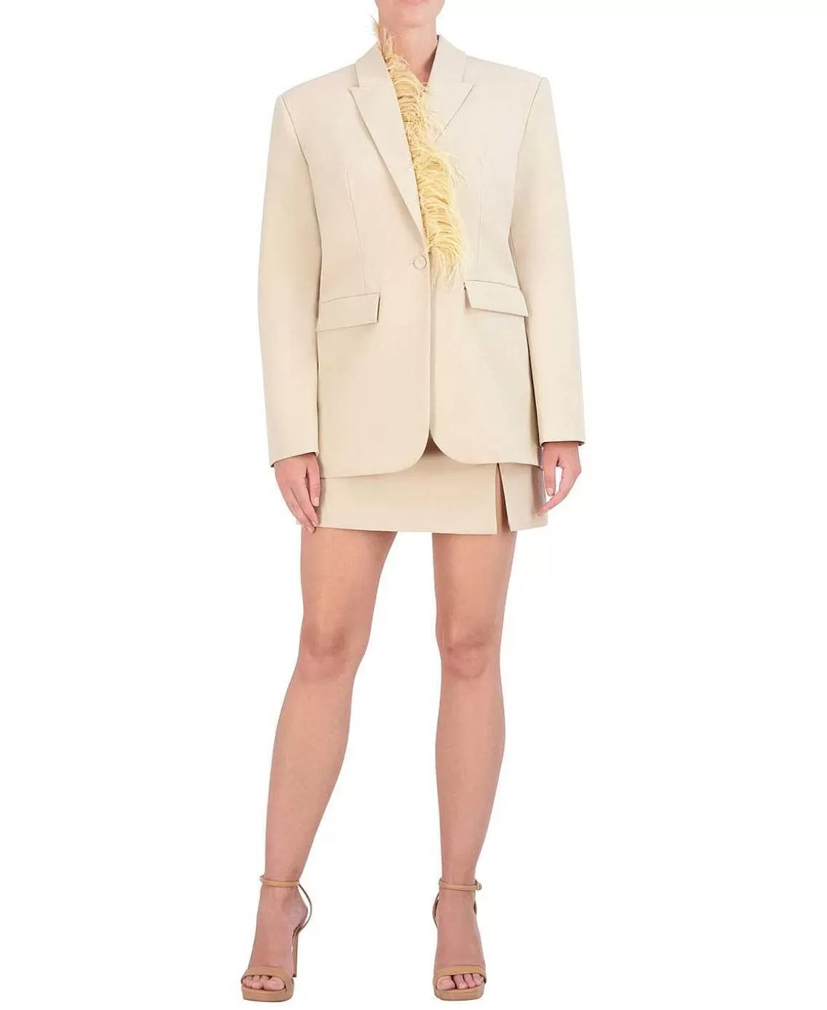 BCBGMAXAZRIA Straight Blazer With Solapa Best