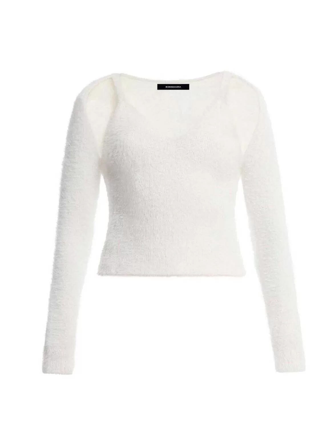 BCBGMAXAZRIA V-Sleeve Sweatshirt Pullover Wide Sleeve Clearance