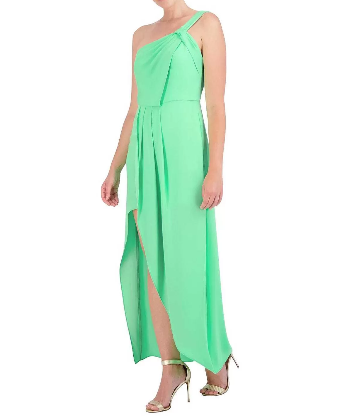 BCBGMAXAZRIA Wide Asymmetric Dress Pliegues Falda Tulipan Sale