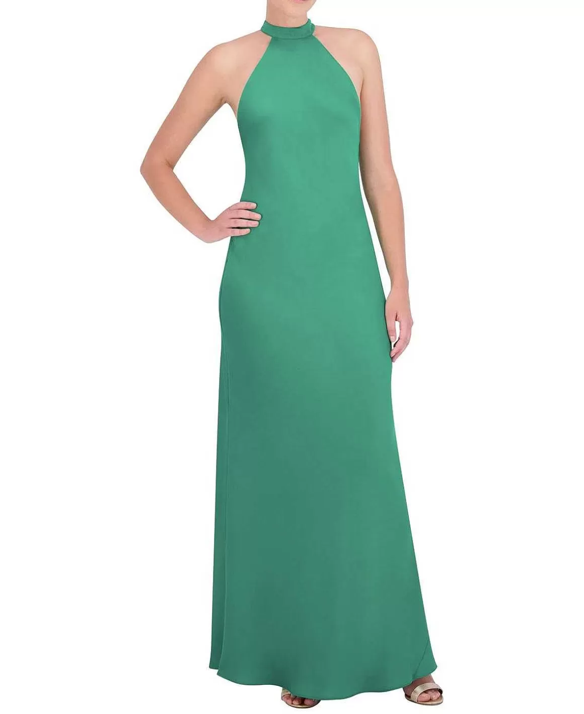 BCBGMAXAZRIA Wide Halter Dress With Lazo Flash Sale